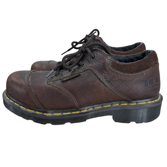 Dr Martens Brown Leather Steel Toe Safety Shoes Size UK 5 Womens 7 Mens 5 Work - Picture 4 of 13
